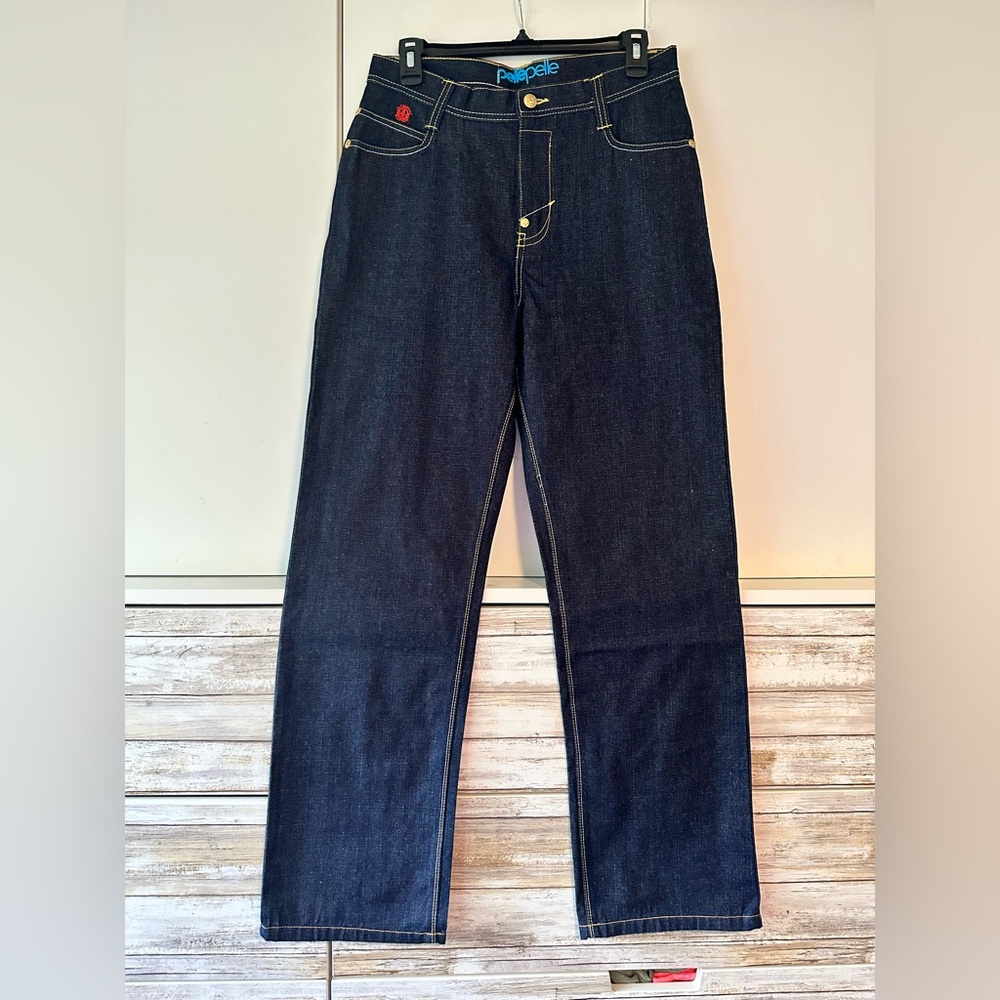 💙 Pelle Pelle Boys Size 16 Dark Wash Straight Leg Jeans NWOT Y2K